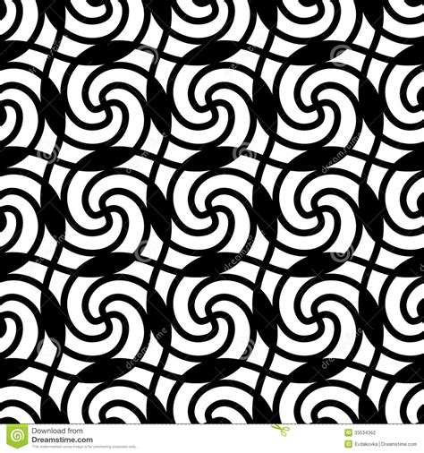 Black And White Seamless Pattern Stock Vector