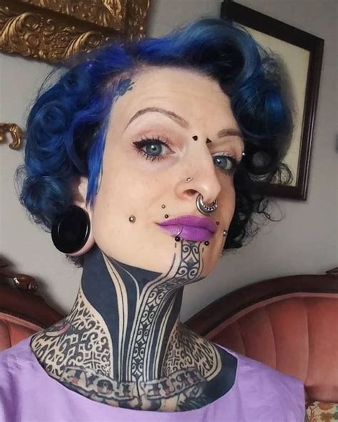 Extreme Körperkunst Facial Tattoos Girl Tattoos Facial Piercings