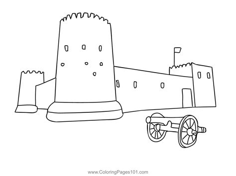 Qatar Forts Coloring Page For Kids Free Qatar Printable Coloring