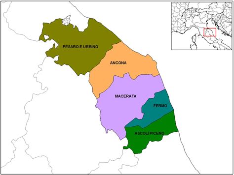 Province Map Of Marche •