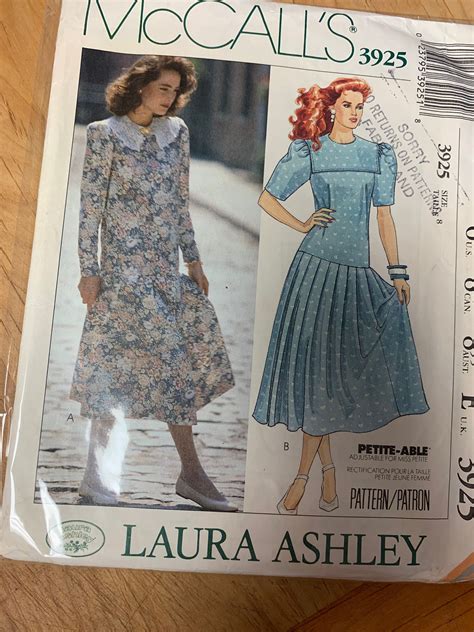 Mccalls Laura Ashley 3925 Sewing Pattern Etsy