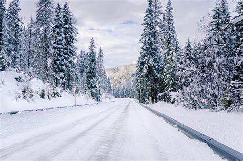 Snowy Mountain Road In The European Alps Stock Photo Image Of