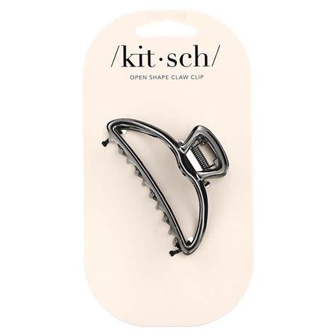 Kitsch Open Shape Claw Clip Hematite 1 Clip