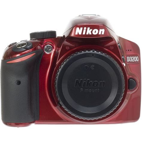 Used Nikon D3200 Digital Slr Camera Body Red 25494b Bandh Photo