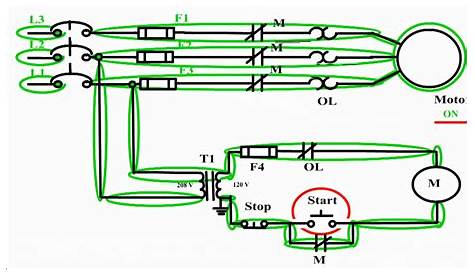 Motor control circuit diagram / start stop 3 wire control - YouTube