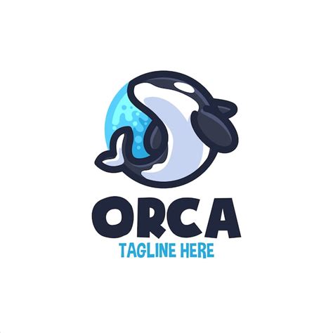 Logotipo De Orca Cartoon Para Su Empresa Vector Premium