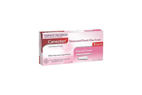 Shop Canesten 3 Day Thrush Treatment Soothing Cream 20g Pharm Only