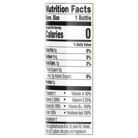 Glaceau Vitamin Water Zero Nutrition Facts Blog Dandk