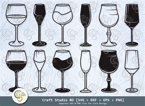Wine Glass Silhouette Drink Glasses Svg Drinking Glass Svg Alcohol