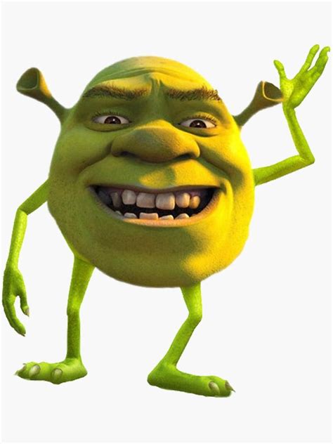 Shrek Wazowski Sticker For Sale By Greedretro Shrek Shrek Memes