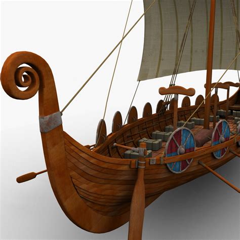 3d Viking Ship Boats Model Viking Ship Vikings Wooden Ship Models
