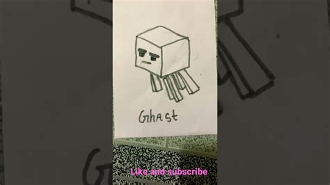 Minecraft Ghast Drawing ️ Youtube