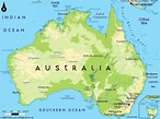 Large physical map of Australia with major cities | Australia | Oceania ...