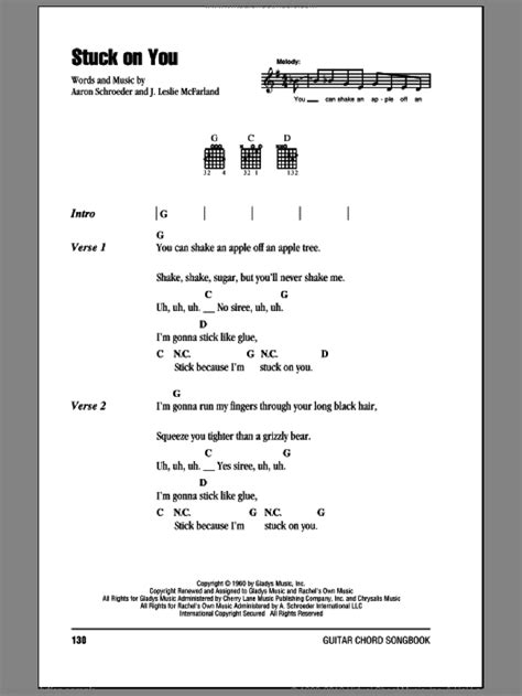 Play stuck on you tabs using our free guide. Presley - Stuck On You sheet music for guitar (chords) PDF