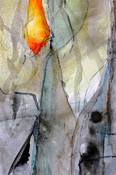 Abstract detail, lots of payne's gray contrasted by one "hot" area
