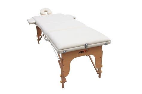 3 Section Wooden Massage Table Cream Large Ishka Massage Equipment