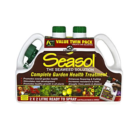 seasol 2x2l hose on complete garden health treatment twin pack