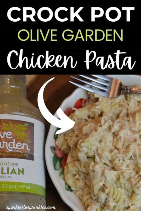 2 pounds chicken pieces 1 medium onions, chopped 2 tablespoons 2. Crock Pot Olive Garden Chicken Pasta - Sparkles to Sprinkles