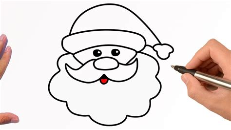 How To Draw Santa Claus Easy Face Howto Techno