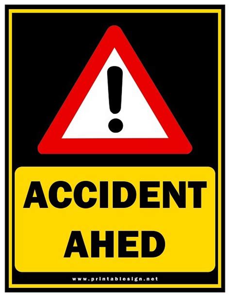 Accident Ahead Road Sign Free Download