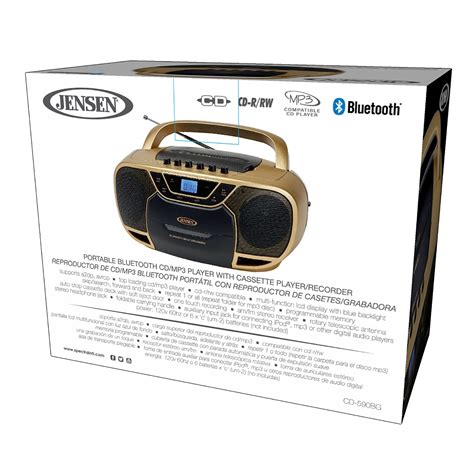 Buy Jensen Cd 590 Portable Bluetooth Cd Tape Combo Boombox Digital