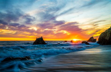 High Resolution Sunset Beach Desktop Wallpaper Canvas Spatula