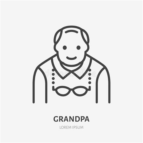 Значок мужчины человека старого человека деда по мере того как вектор