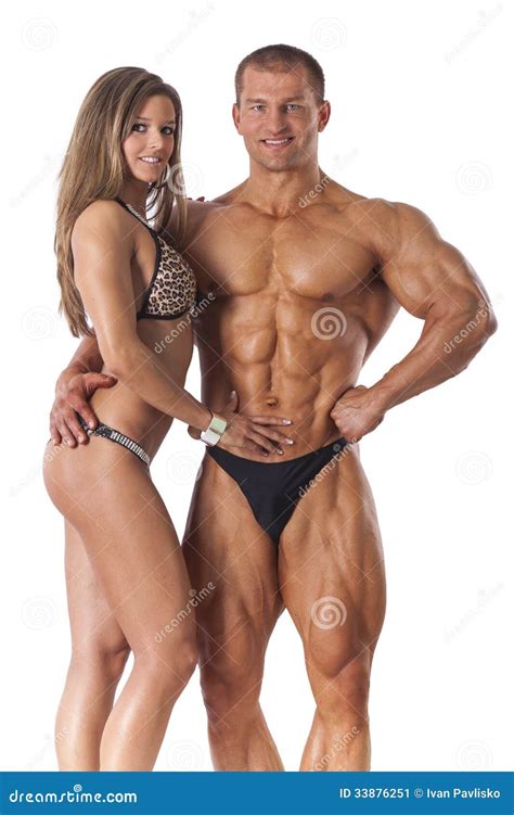 Portrait Of Young Fitness Couple Stock Image Image Of Fresh People 33876251