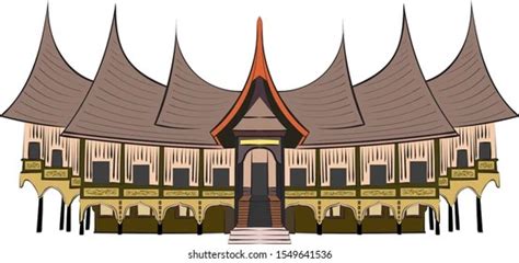 Gambar Kartun Rumah Gadang Minangkabau Stock Vector Images Avopix Com