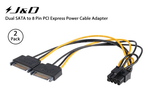 Cable Matters 2 Pack Pin To Sata Power Cable Sata To Pin Pcie Inches