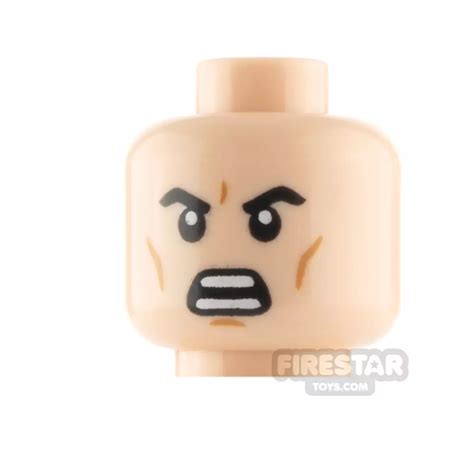 Lego Minifigure Head Frown And Angry Light