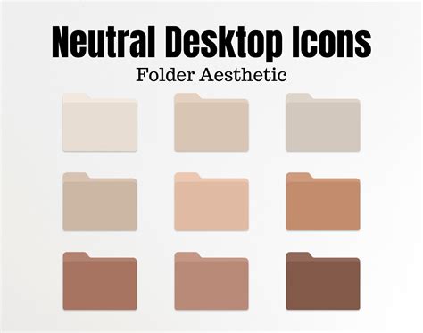 Neutral Nudes Desktop Folder Icons For Mac Windows Cove Etsy Belgi