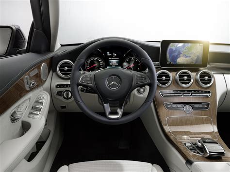 The front and rear seats are covered in a choice of black, red, saddle brown or ivory white leather. Mercedes Cars - News: 2014 C-Class officially revealed