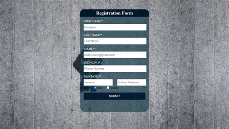 How To Create Registration Form Design Using Html And Css How To