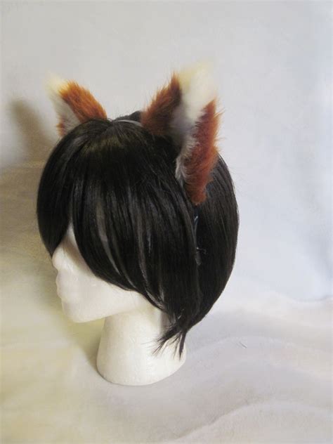 Traditional Red Fox Set Ears And Tail Silvered Fox Creations