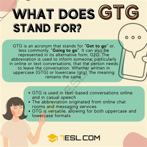 Gtg Meaning What Does This Term Mean 7esl