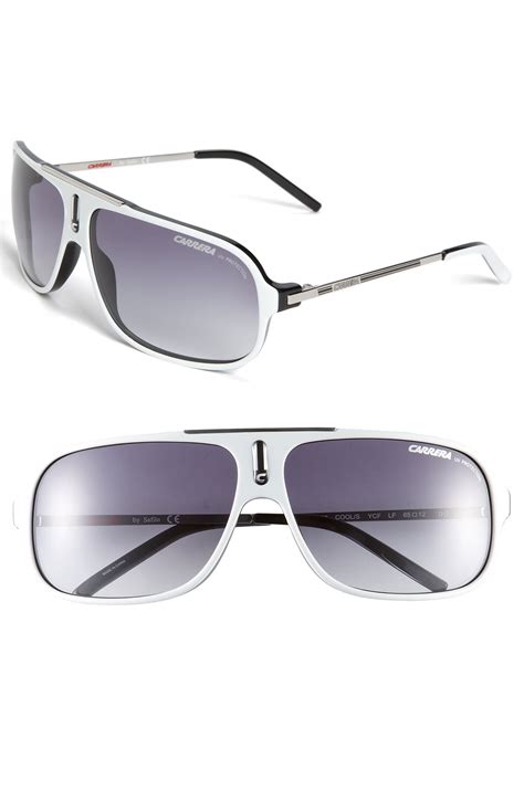 carrera eyewear cool aviator sunglasses in white for men lyst