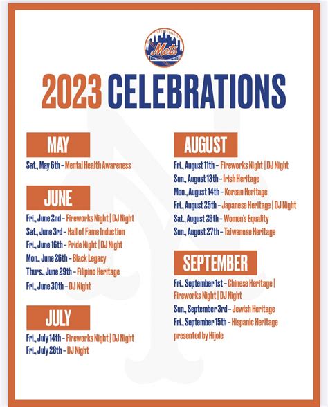 Mets Announce 2023 Promotions Schedule Metsmerized Online