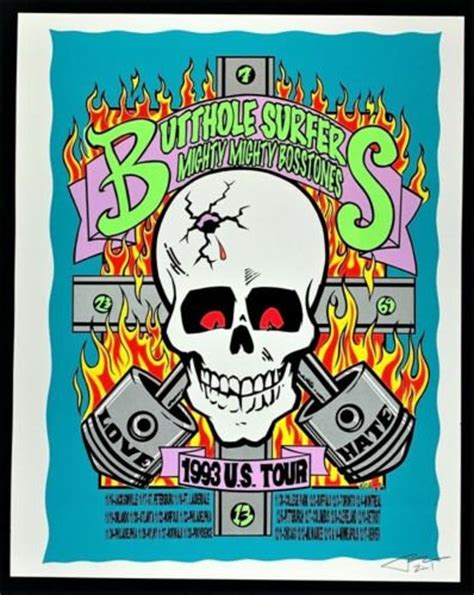 Butthole Surfers Tour POSTER Mighty Bosstones Silkscreen Etsy