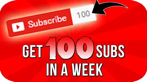 How To Get Your First 100 Subscribers In Just 1 Week Youtube