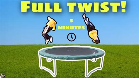 How To Backflip Full Twist On Trampoline In 5 Minutes For Beginners Tutorial Youtube
