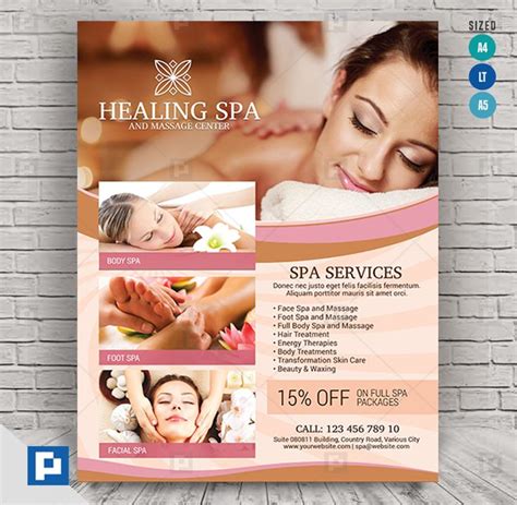 Spa Services Flyer Psdpixel In 2020 Spa Services Spa Flyer Full