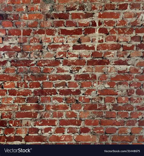 Old Red Brick Wall Grunge Background Royalty Free Vector