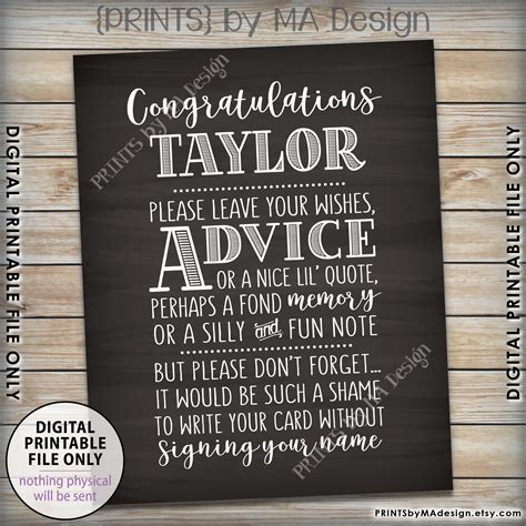 Graduate Advice Sign, Please leave your Advice, Wish, Memory for the ...