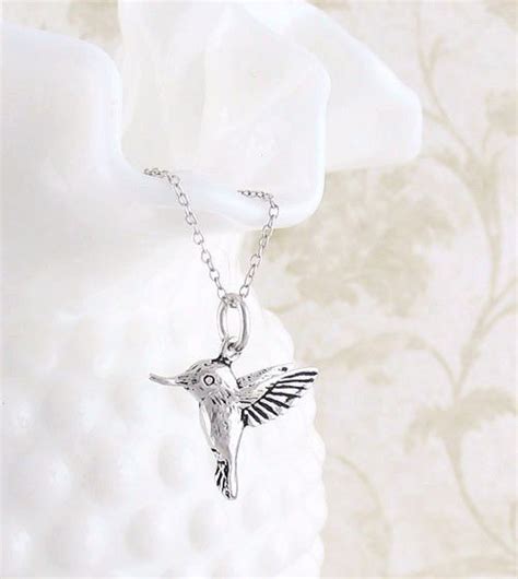 Tiny Hummingbird Pendant In Sterling Silver Silver Jewellery Sets
