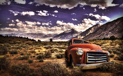 Hd wallpapers and background images. landscape, Nature, HDR, Mountains, Sky, Car, Vehicle ...