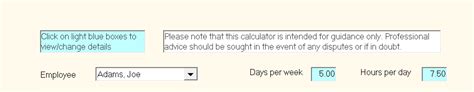 Holiday Calculator Documentation Thesaurus Payroll Manager Ireland