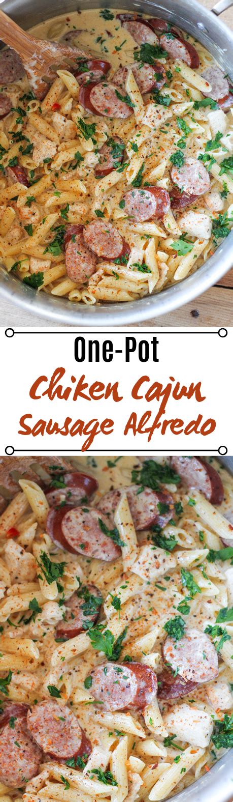 One Pot Cajun Chicken Alfredo Chicken Dinner