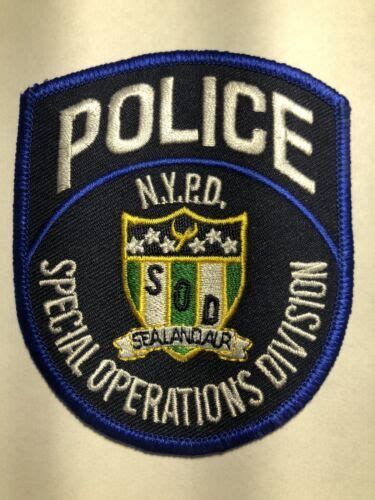 New York City Police Nypd Special Operations Division Patch ~ Rare