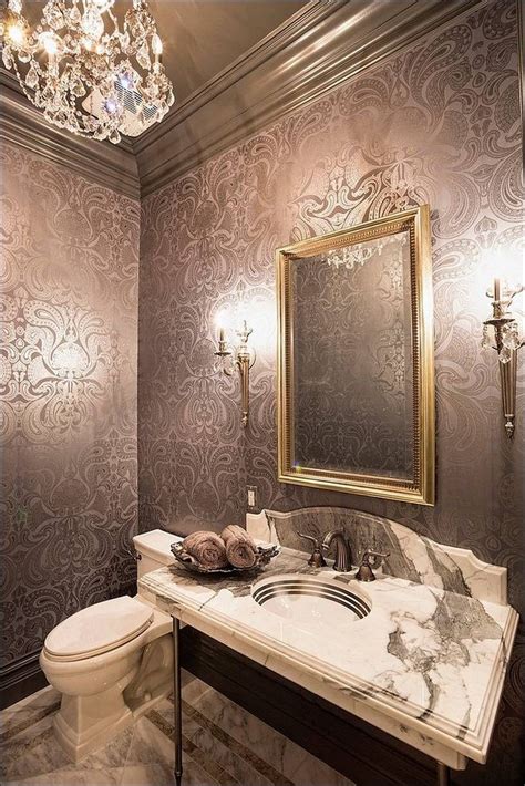 Gorgeous Wallpaper Ideas For Your Modern Bathroom